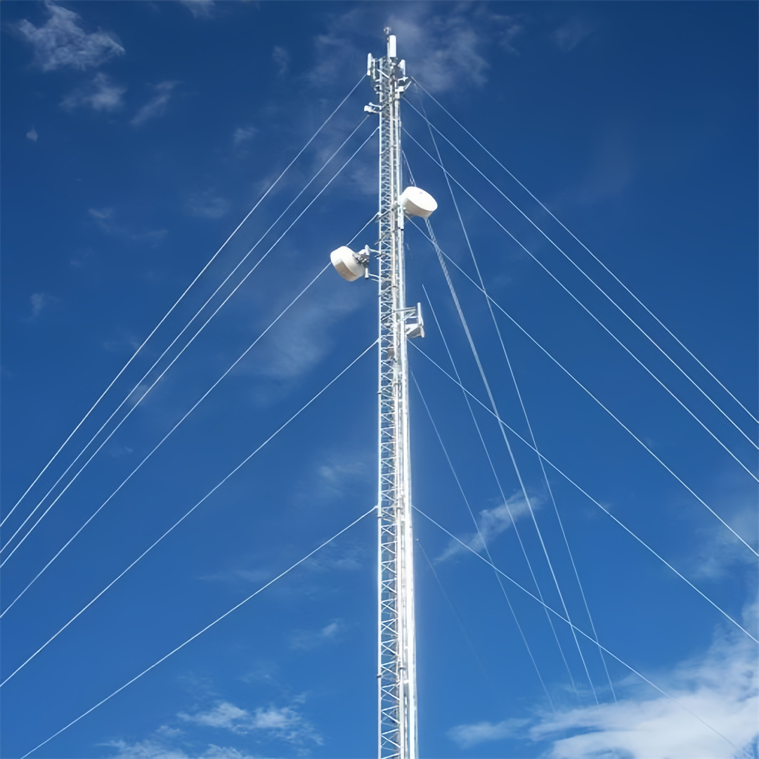 Steel Wind Measurements 3 Legged Guyed Tower