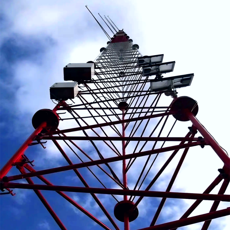 30M 45M Height Guyed Telecom Tower Long Service Life For Emergency Telecom Infrastructure