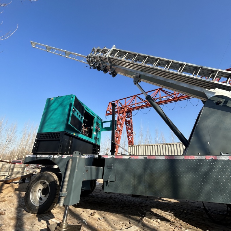 Telescopic Tower Mobile Trailer Mounted On Wheels 15-25M Lattice Monopole For Telecom Signal ISO SGS Certified <1/1000 Vertical Deviation