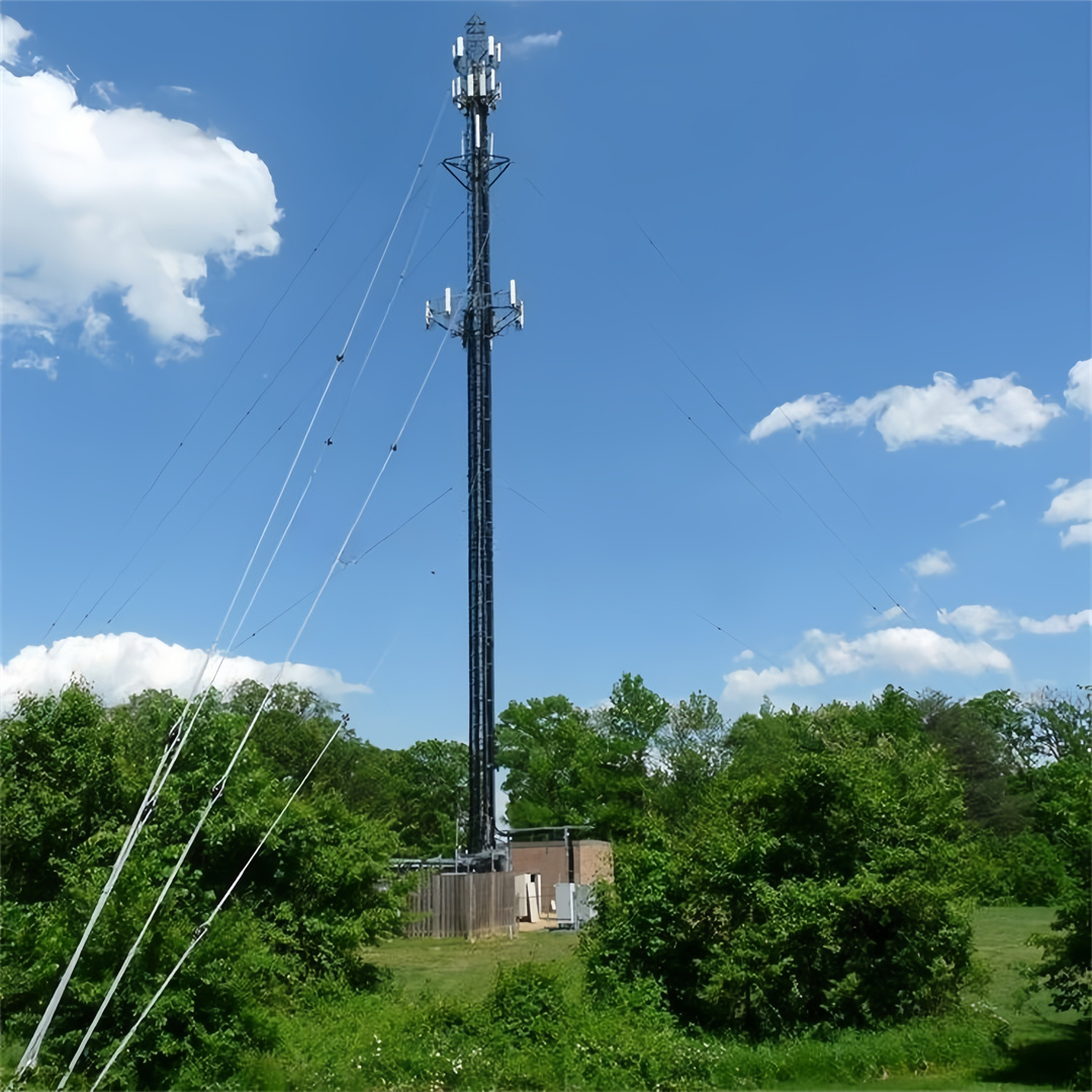 Guyed Wire Tower designed for extensive coverage and elevation applications using steel materials and proven engineering design codes