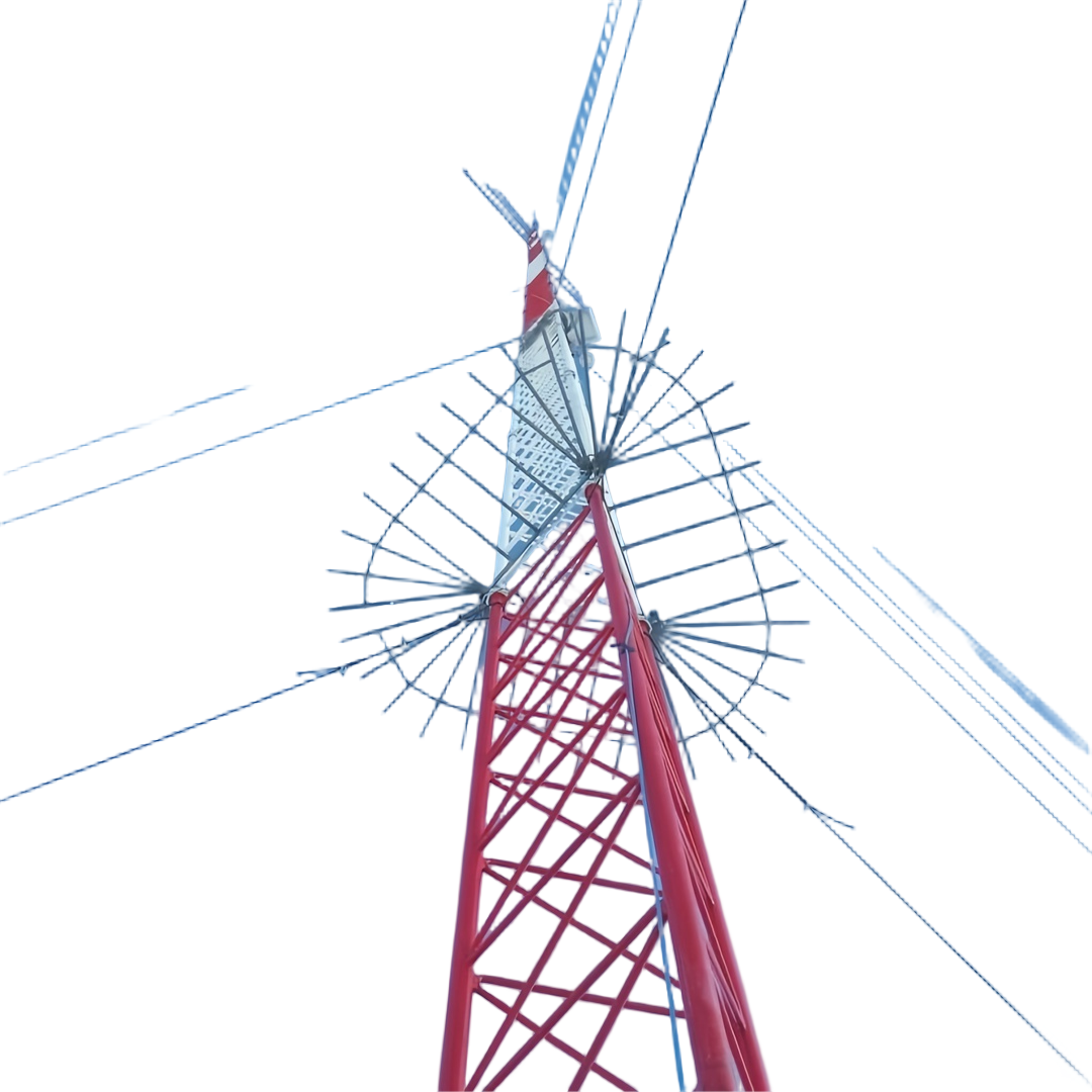 Guyed Wire Tower constructed from structural steel grades including ASTM A36 and EN10025 S355JR for superior strength and durability