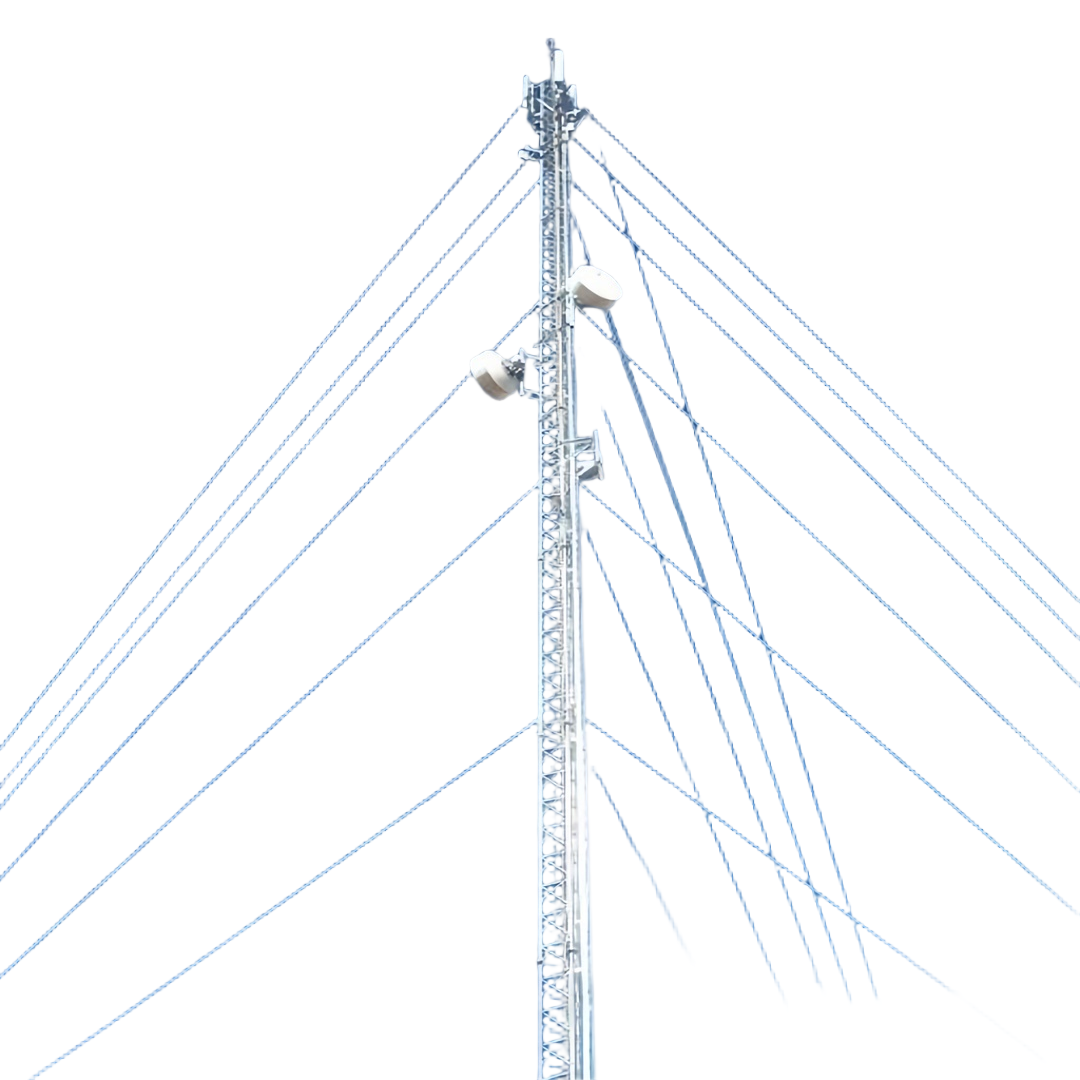 Durable Guyed Wire Tower constructed with high tensile steel and ISO 898 certified fasteners for secure and stable installation