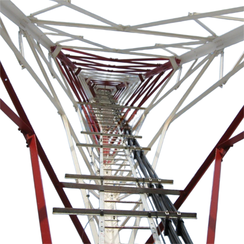 3 Legged Angular Hot Dip Galvanized Tower For Mobile Network And Broadcast Antenna