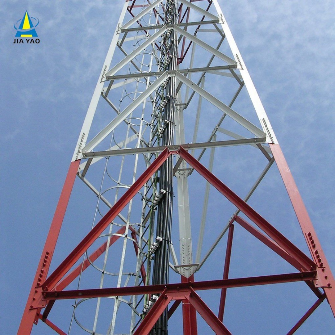 Galvanizing Angle Steel 3-Legged Telecommunication GSM Radio Lattice Communication Self Support Tower