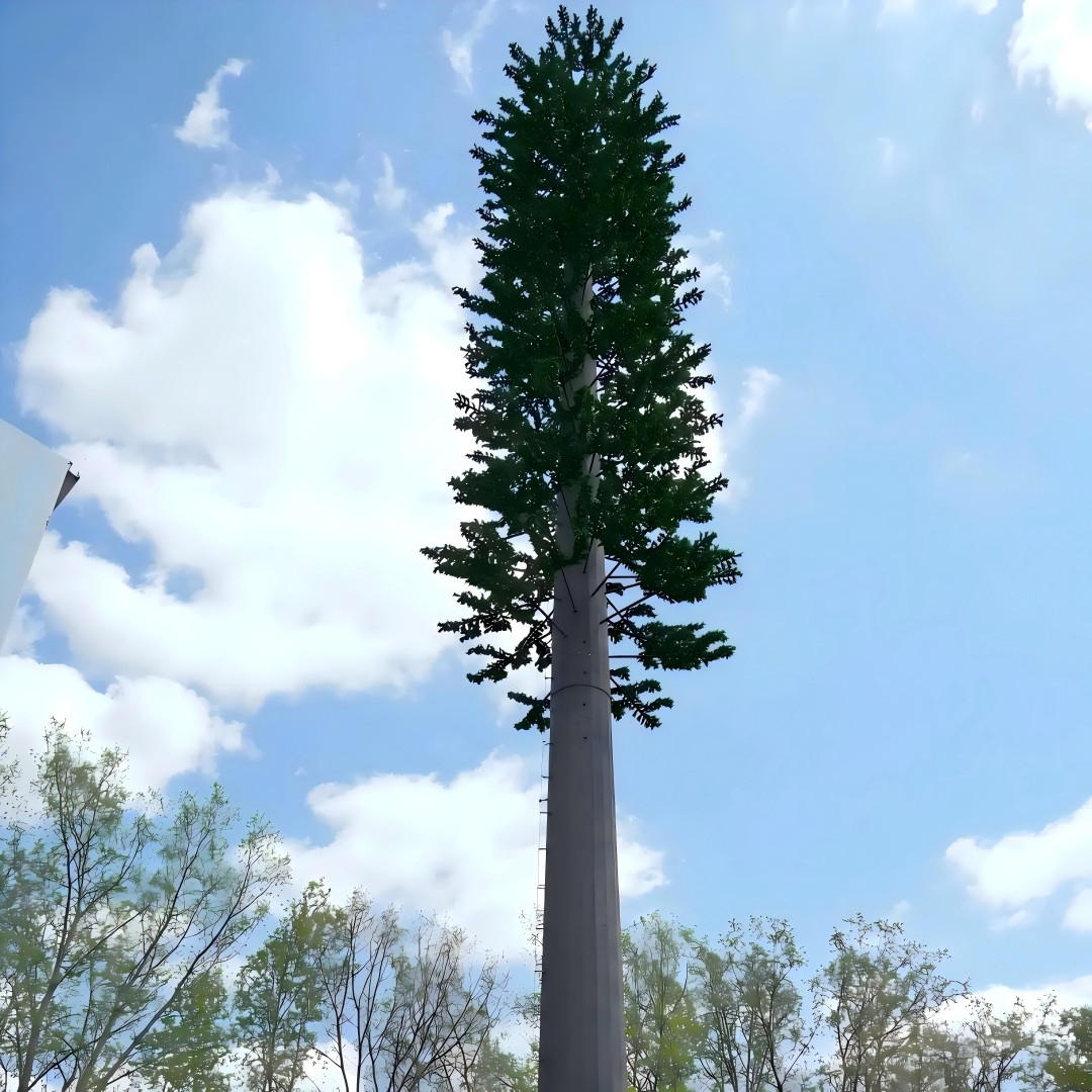 Hot Dip Galvanized Bionic Tree Telecom Tower For Scenic Spot