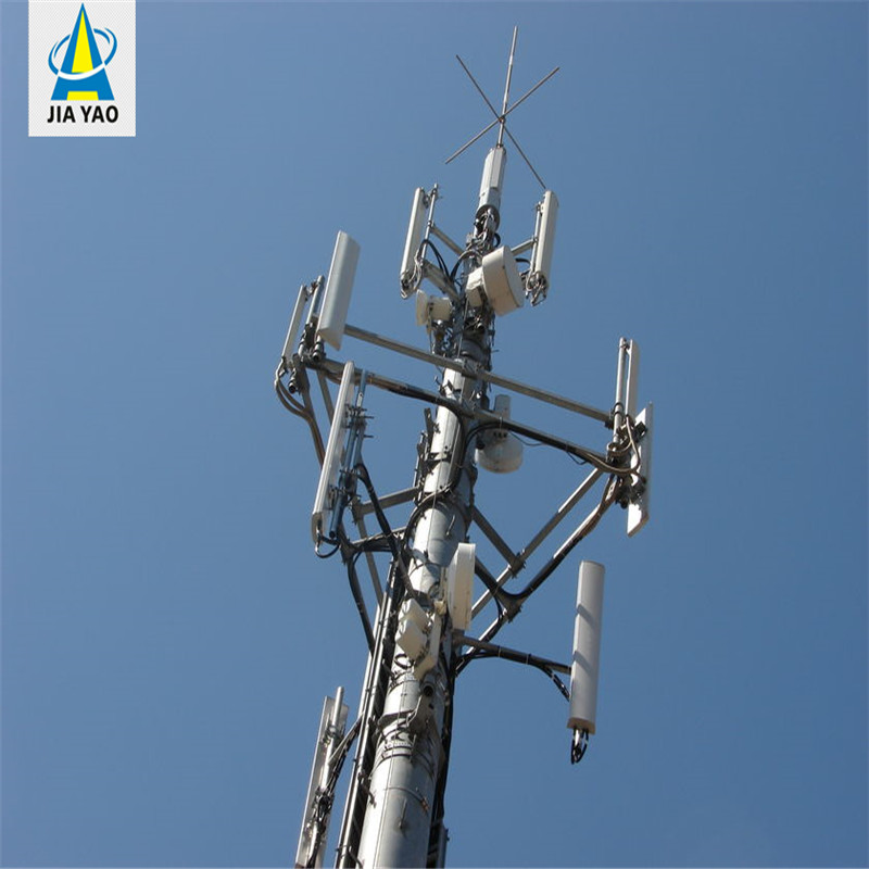 Hot Dip Galvanized Steel 5G Telecom Monopole Communication Antenna Tower Manufacturer 