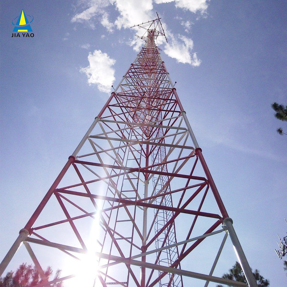 3 Legged Tubular Steel Tower For FM Radio Broadcast Station Use 