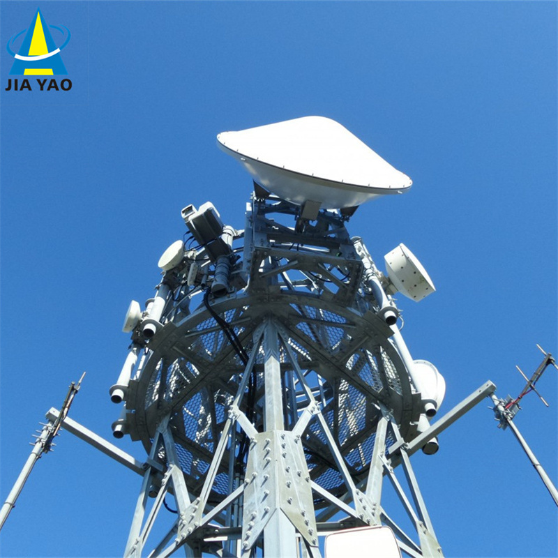 3 Legged Lattice Steel Tower For 4G 5G Telecom Base Station