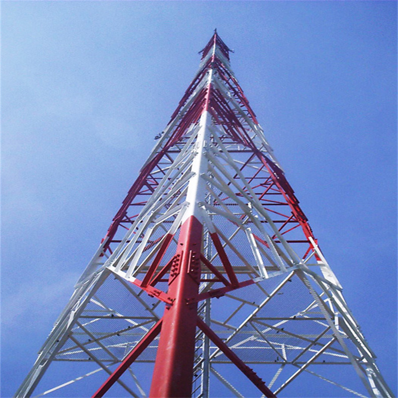 Hot Dip Galvanizing 3 Legged Galvanized Steel 5G Telecom Antenna Tower Factory Price