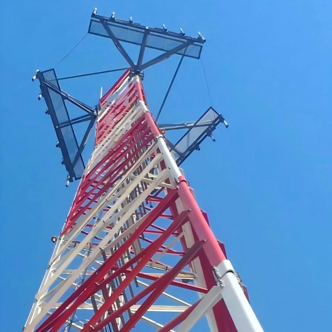 20m 25m 30m 35m 45m 50m 55m 60m 65m Three-legged Self Supporting Lattice Angular Steel Narrow Base Lte Telecom Tower