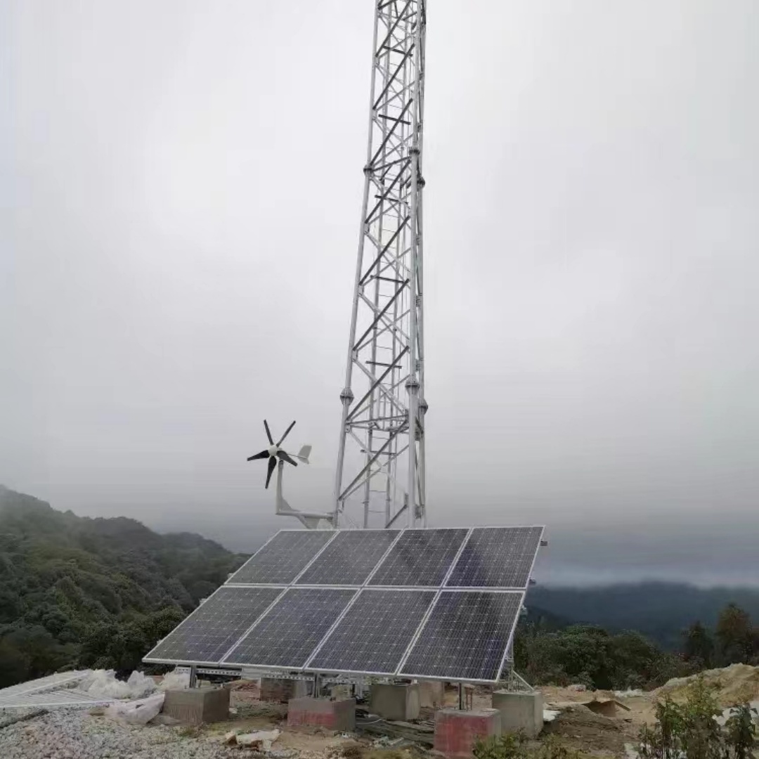 Solar Panel Integrated Antenna Tower Galvanized 16 26 36M 5G 4G Remote Area Telecom Tower