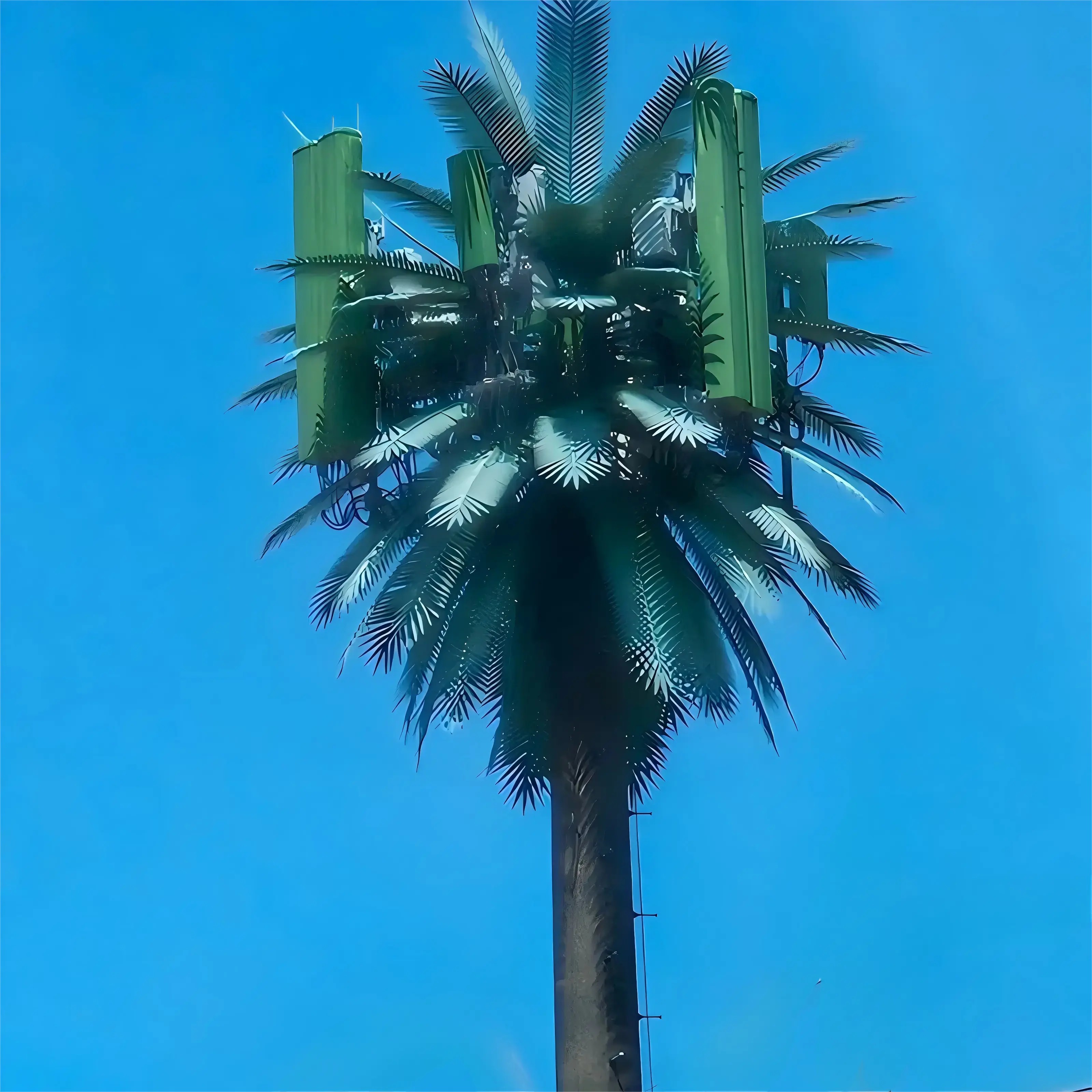 Bionic Tree Tower designed for outdoor environments with impact resistant plastic components and galvanized steel support