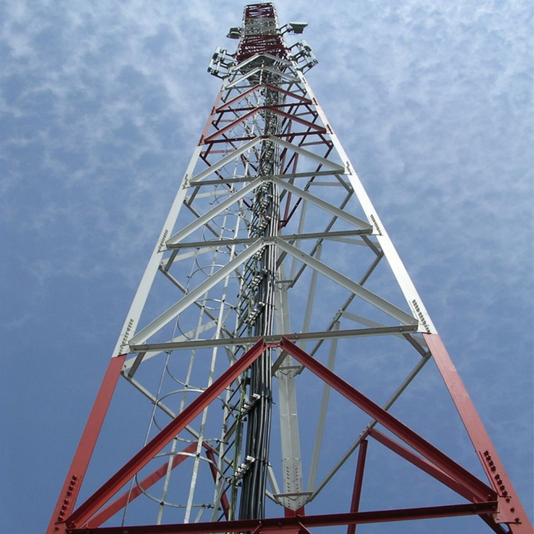Weathering Steel 3 Legged Communication Tower For Road Signal Coverage