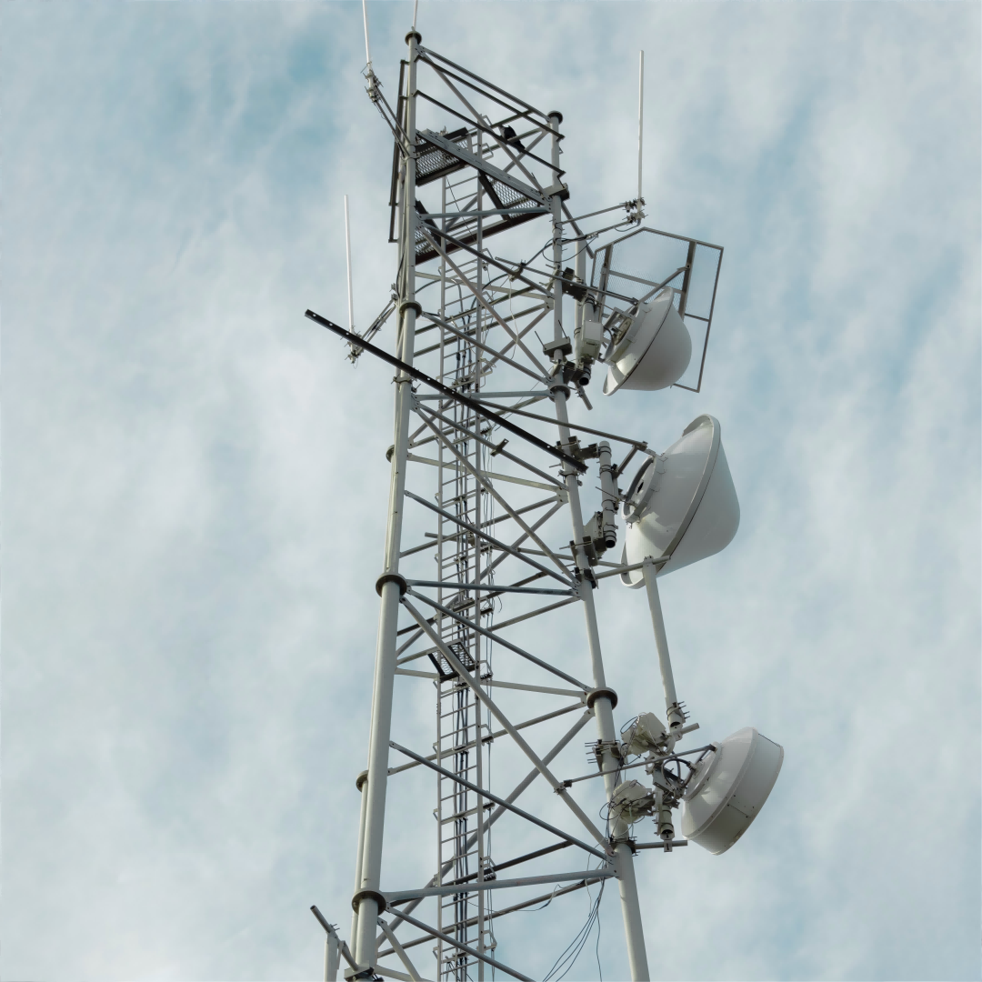 Lightning Protection 3 Legged Tube Steel Tower For Industrial Park 5G Base Station