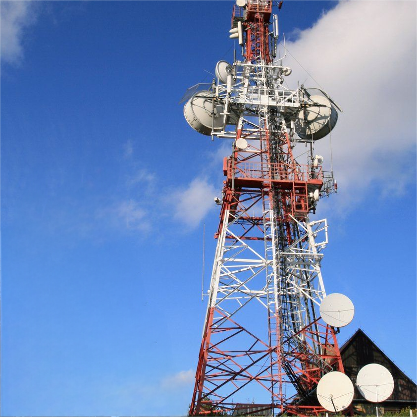 Long Durability 4 Legged Communication Tower For Public Facility Network 
