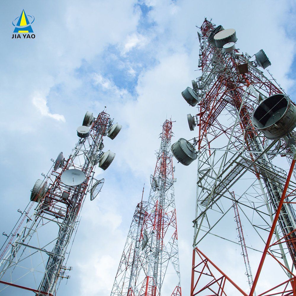 Ip65 Weatherproof 4 Legged Lattice Tower Wind Resistant For Outdoor 5G Base Station