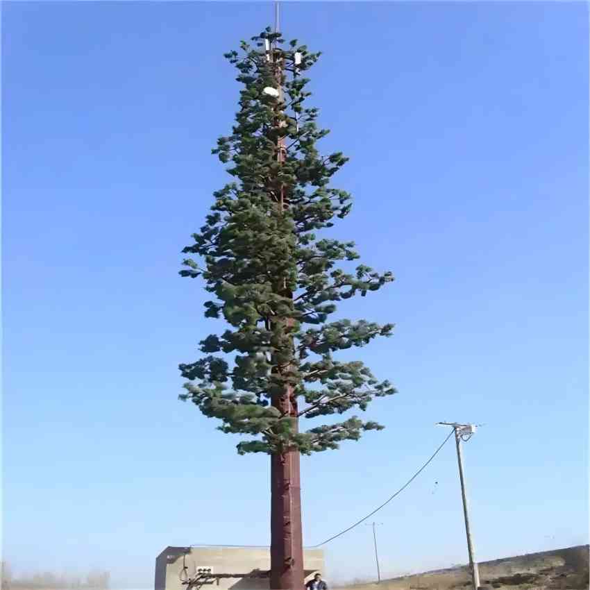 Realistic Bionic Tree Monopole Tower For Residential Community Telecom