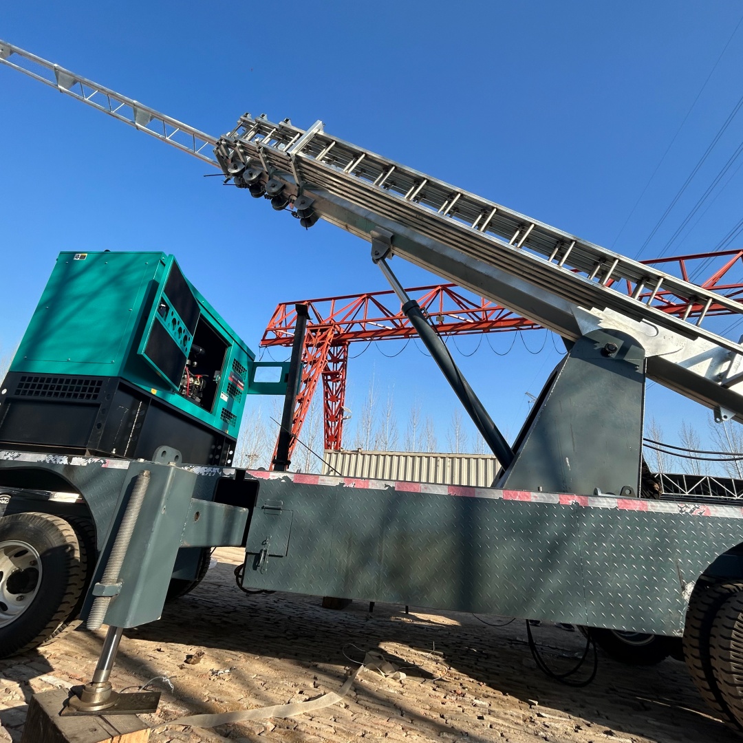 Trailer Mounted Single Tube Telescopic Telecom Mast for Rapid Deployment