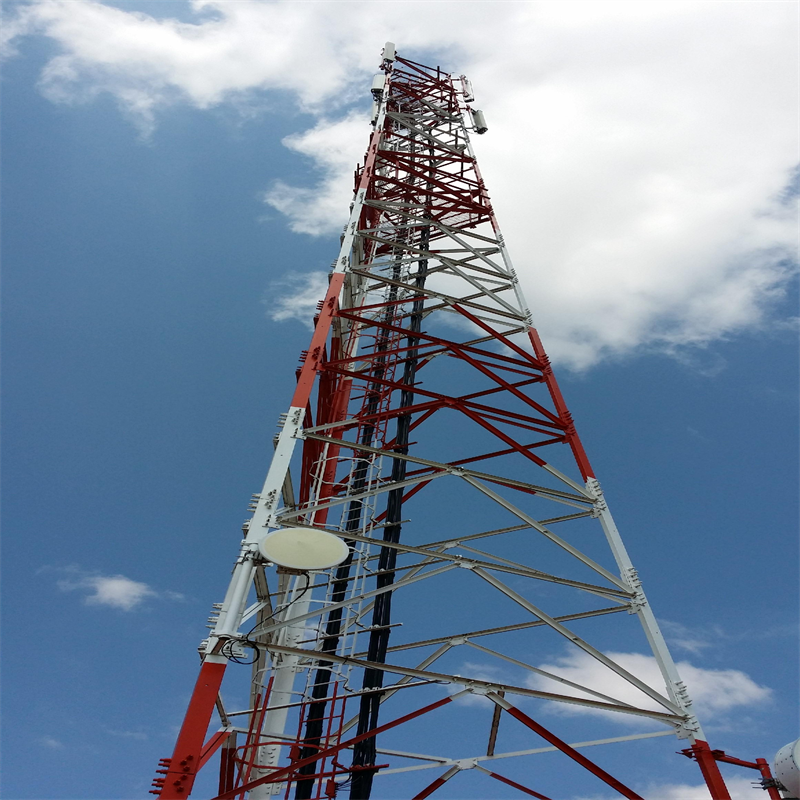 Self Supporting 3 Legged Angular Steel Tower for Microwave Wireless Communication