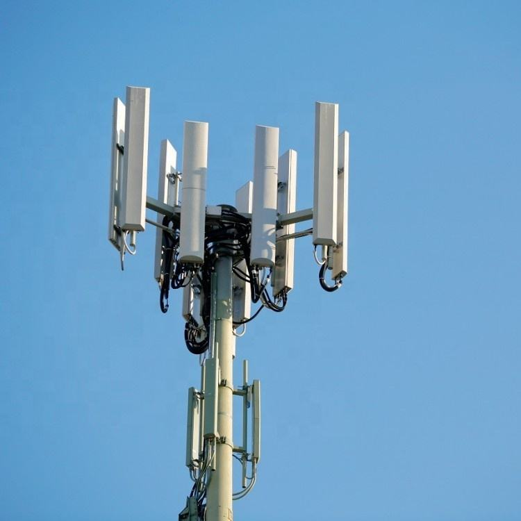 Hot Dip Galvanized Monopole Tower for 4G 5G Cellular Base Station