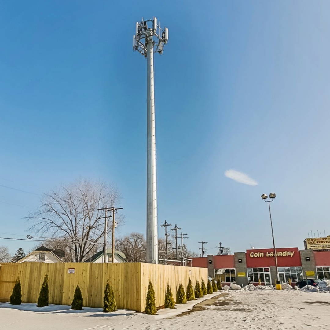 Steel Monopole Telecom Tower for Radio Antenna and Wireless Communication